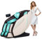 HealthRelife Ganzkörpermassagesessel mit Bodyscan 4D-Robotische Hände Intelligente Shiatsu Massagesitzauflage mit Sprachfunktion Rückenheizung(Braun+Beige)