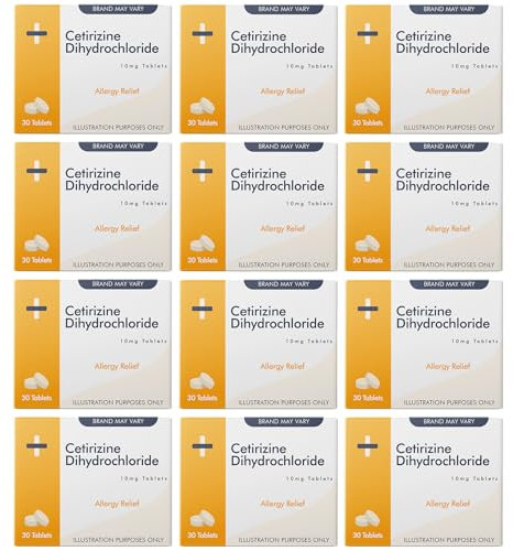Cetirizine Hayfever and Allergy Tablets | 12 Months Supply | 30 Tablets x 12