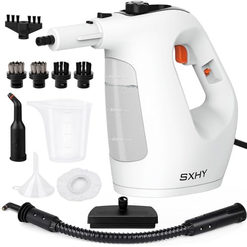 SXHY Portable Steam Cleaners,Steam Cleaner Handheld for the home multi purpose,Transparent Water Tank-11-Piece Accessory Kit for Sofa,Shower,Upholstery,Car and More