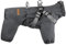 PAWBOSE Regenmantel Hund mit Geschirr Wasserdicht für Mittlere und Große Hunde, Reflektierender Regenfester Hunderegenjacke, 4 Beine, Grau, L