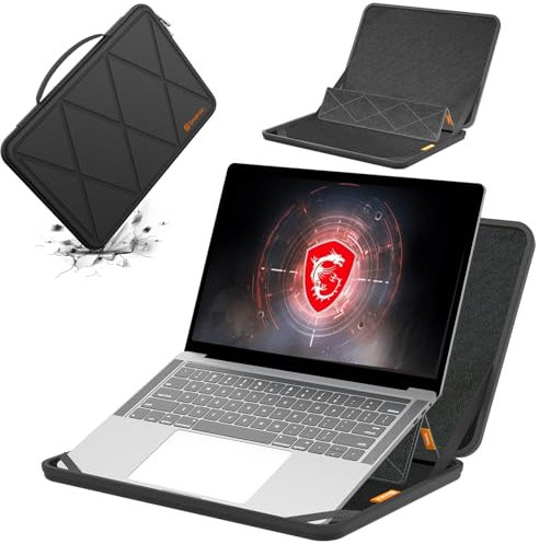 Smatree MS98 Hard EVA Protective Sleeve Case with Stand, Laptop Protector Compatible for 15.6 inch MSI Pulse GL66 Laptop, for MSI Pulse 15/WF66 15.6 inch Series, for MSI Crosshair 16/15 Series