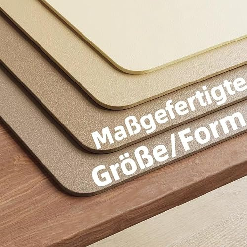 Kiyeocca Maßgeschneiderte Tischschutz nach Maß – PVC zuschneidbar Tischauflage | Hitzebeständig, wasserfest & rutschfest | Individuelle Tischmatte für Esstisch, Küche, Arbeitsplatte & Schreibtisch