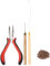 Hair Extension Tool Kit with Silicone Rings | Crochet Pulling Hook & Hair Pliers | Portable Styling Kit for DIY/Salons | 500 Beads, Wooden Handles (500pcs Silicone Rings)