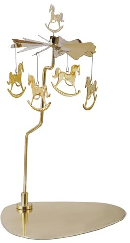 Candela carosello - Porta di candele che gira in metallo, candelabro rotante portatile | Acciaio inossidabile Aromaterapia Design del camerino del per ambiente romantico, ornamento da tavolo dec