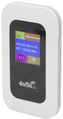 Luqeeg WiFi Hotspot Gerät, 300MBPS Hohe Geschwindigkeit 4G Tragbares Mobiles Hotspot-Gerät mit Langer Akkulaufzeit, Elektronische Geräte für Reisen Camping