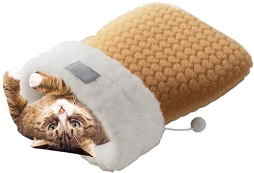 Generico Niche pour chats | Sac d'hiver doux pour animaux domestiques,Sac de couchage d'hiver pour chats, pour intérieur, maison, voyage, voiture, camping, jeu de repos