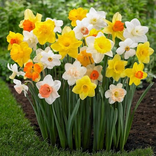 5 bulbes de Narcissus (Narcisses) en mélange | Circonférence 14/16 cm | Bulbes provenant des meilleurs producteurs néerlandais | Sélection exclusive et contrôle qualité | Floraison garantie.