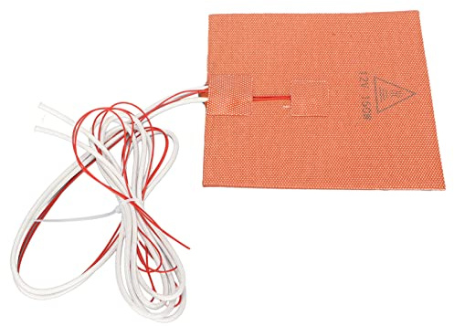 Julihai Coussin Chauffant en Silicone, Lit Chaud Résistant aux Hautes Températures pour Imprimante 3D, Orange 5.9 x 5.9 150W (12V 150W)