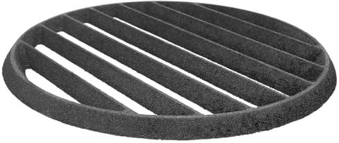 Homoyoyo Runder Grillrost aus Gusseisen 25cm Hoher Hitzebeständigkeit und Burrfrei Geeignet für Holzkohlegrills und Feuerstellen im Außenbereich