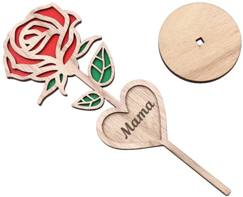 FRCOLOR Elegante Tischdekoration mit Rosenform für Muttertag Romantisches Geschenk für Wohnzimmer und Büro Platzierbar