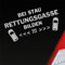 Hellweg Druckerei Bei Stau Rettungsgasse bilden! Feuerwehr Leben retten Auto Aufkleber Sticker Heckscheibenaufkleber