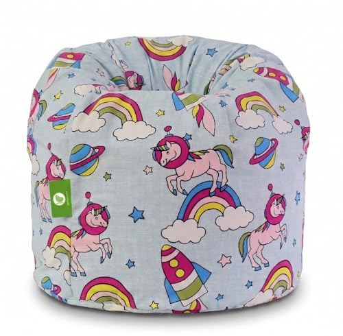Cotton Space Unicorn Pastel Rainbow Bean Bag Gaming Chair Adult Size By Bean Lazy