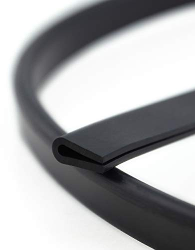 SMI-Fassungsprofil V7 für 3mm aus EPDM Vollgummi Schwarz widerstandsfähiger Kantenschutz für Scheiben, Fenster, Blech U-Profil, U-Gummiprofil, U-Form (100 m)