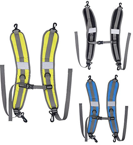 Rucksack, Nylonriemen, langlebig, Schultergurt, verstellbare Gurte, Ersatztasche, Gürtel, Tasche, Zubehör (schwarz)