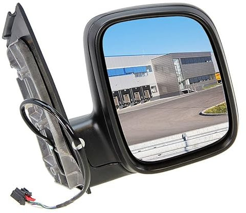 BESTPRICE 1x Elektrischer Außenspiegel rechts beheizbar Seitenspiegel konvex Kompatibel mit VW CADDY III (2KB, 2KJ, 2CB, 2CJ), CADDY III (2KA, 2KH, 2CA, 2CH), CADDY IV (SAA, SAH)