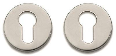 Bricard 668021 Paire de rosaces INOX Tempo Design pour Porte d’entrée, Cylindre européen