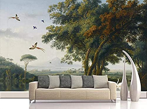 Tapete 3D Historische Landschaft Wand Garten Handgemalte Moderne Tapete Vlies Wanddekoration fototapete 3d effekt tapete tapeten wald vintage wandbild wandbilder kinderzimmer-430cm×300cm