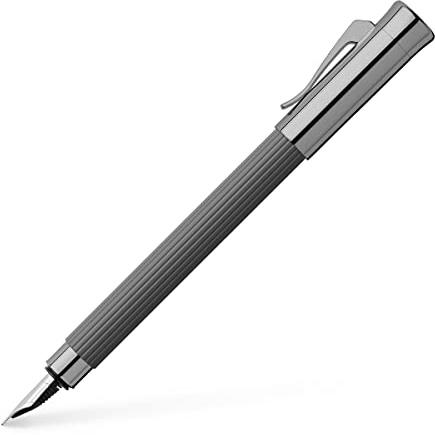 Graf von Faber-Castell - Füllfederhalter Tamitio Stone Grey F | Rhodinierte Edelstahlfeder und rutheniumbeschichtete Metallteile