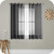 MRTREES Voile Gardinen Vorhang halbtransparent kurz mit Ösen in Leinenoptik Stores Gardinen Schals für Wohnzimmer Schlafzimmer Kinderzimmer Schwarz 160×140cm (H×B) 2er Set