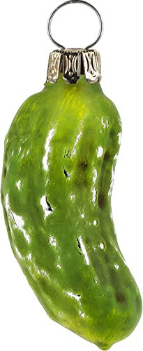 Marolin Glasornament Kleine Gurke, patiniert - Deutsches Manufakturprodukt