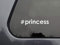 Brand Free 25 cm Auto-Aufkleber Prinzessin Hashtag Aufkleber #Princess PVC Autoaufkleber Laptop Aufkleber