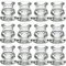 Glass Candle Sticks Holder, PChero Pack of 12 Taper Candle Stand Candlestick Holders for Living Room Table Party Halloween Christmas Decorations
