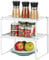 LIANTRAL Estante de Almacenamiento en Armario de Cocina, Organizador Extensible apilable, estantes de Cocina en el Armario, encimeras, solución de Almacenamiento para Cocina, baño, Juego de 2