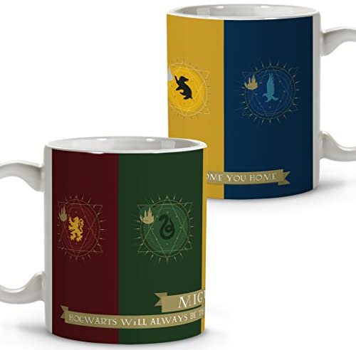LolaPix Taza Hogwarts. Regalos Frikis personalizados. Tazas personalizadas de cerámica. Taza Desayuno. Regalo Original. Hogwarts
