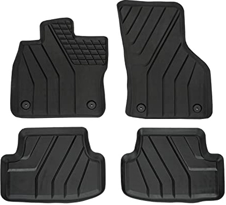 J&J AUTOMOTIVE EKO Gummimatten passend für Volkswagen Golf 2012-2020 4tlg, Allwetter Fußmatten mit 3cm hohem Rand Passform rutschfest Geruchsneutral Schwarz