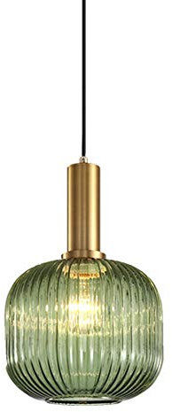 Lampes Suspendues En Verre Vert Montage Nordique Moderne Lustre Luminaire En Laiton Métal Lampes Suspendues E27 Abat-Jour En Verre Café Bar Salle De Bains Chambre Éclairage De Plafond Décoration Φ7.9