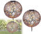 bmf-versand® Solarlampen für Außen Garten Kugel 2er Set Solarleuchten Balkon Wetterfest Solarlampe Outdoor Gartendeko Solar Erdspieß Gartenleuchten Außenbeleuchtung LED (Silber Metall 40 cm)