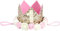 WERTYT 1 Jahr Geburtstag Baby Krone,Baby Mädchen erster Geburtstag Krone Hut Prinzessin Tiara Party Krone mit Rose Blumen, Gold, 7 cm