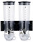 SHZICMY Distributeur de céréales double - 3 l - Mural - Distributeur de céréales mural - Pour céréales - Noir