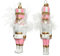 Kaemingk Christbaumschmuck Glas Nussknacker dick oder dünn 1 Stück Sortiert 16cm Weihnachtskugeln weiß rosa