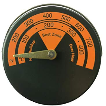 BAIRU Magnetischer Kaminventilator Ofen Thermometer für Holzofen Holzbrenner Temperaturanzeige