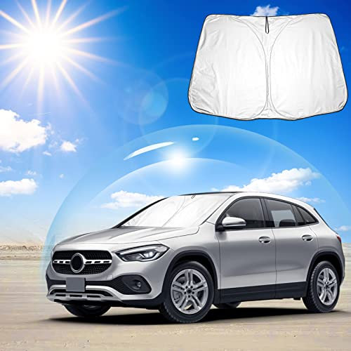 Ruiya Parasol para Parabrisas Delantero Compatible con Mercedes GLA H247 2020-2024 2025 | EQA 2022-2025 Parasol Coche Delantero Anti UV Rayos Parabrisas de Coche Parasol para GLA Accesorios
