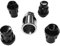 Felgenschloss M12x1,5 Kegelbund 60° kompatibel mit Fiat Genesis Hummer Isuzu Land Rover MG Tesla VW 4x schwarze Felgenschlösser-Set Felgensicherungen Radsicherungen Felgen-Diebstahlschutz Radmuttern