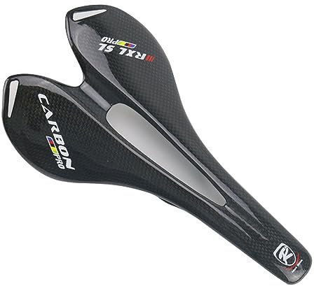 RXL SL Karbon-MTB-Sättel, Karbonfaser, Fahrradsitz für Herren, Mountainbike-Sattel, Fixie-Fahrradsitz, 270 x 141 mm, Rennrad, Damensattel, 3K, glänzend, Vordersitzmatte, Rennradsitz, Carbon