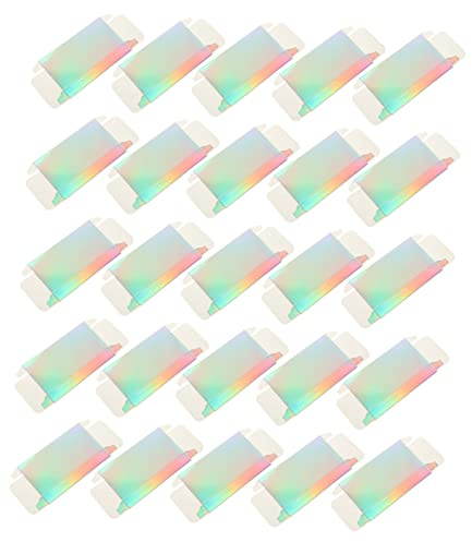 25 Stück Leere Wimpernboxen aus Papier für Künstliche Wimpern | Farbige Verpackung, für Schminktisch und Unterwegs, Ordnet und Schützt Falsche Wimpern Sauber