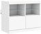 vidaXL Sideboard, Kommode mit viel Stauraum, Highboard Schrank mit LED-Leuchten, Anrichte Beistellschrank Standschrank, Modern, Weiß