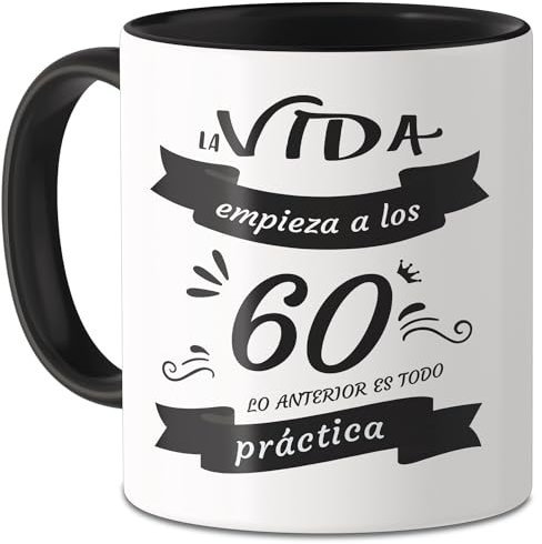 I LOVE MOM Taza 60 Cumpleaños Aniversario Mujer Hombres Tazas Desayuno Originales para Regalar Regalos Fiesta de 60 Cumpleaños Aniversario para Familiares Amigos (MKB-Texto)