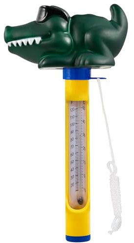 Giugio Pool Thermometer, Schwimmendes Wasserthermometer, Schwimmbad Thermometer, Cartoon-Wassertemperatur thermometer, Bruchsicheres Schwimmbadthermometer mit Seil für Pools und Spas