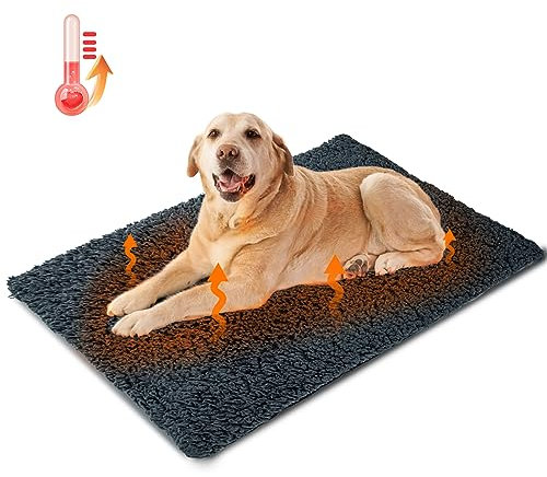 Nobleza Self Heating Pet Pad Cat Bed, Large Soft Warm Self Heated Dog Bed Blanket, Safe Cat Heat Pad Cushion Washable, Self Warming Thermal Mat for Indoor Outdoor Cats Medium Large Dogs, 115x70cm