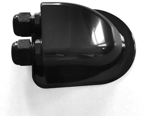 Solar Double Cable Entry Gland - Black IP68 Waterproof Solar Panel Brackets Cable Entry Housing for RV, Boat, Roof