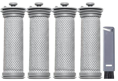 Lot de 4 filtres de rechange compatibles avec les aspirateurs sans fil Tineco A10 HERO, A11 HERO, PURE ONE S11, PURE ONE S12, PowerHero 11 Snap, S12 Pro EX