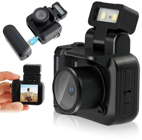 Bewinner Mini Keychain Camera for Students Recording Campus Time, 2MP 1080P HD Compact Vlog Travel Camcorder with Color Screen for Teens, Kids