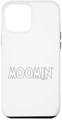 Hülle für iPhone 14 Pro Max Mumin-Logo, schwarze Umrisse