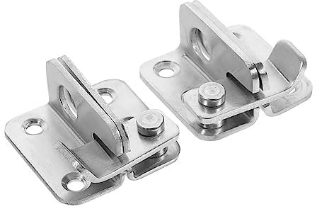 QUMIIRITY 2pcs Sliding Door Hasp Household Safety Household Door Lock Cabinet Door Lock Rust-Proof Door Buckle Home Door Locks Gate Latch Dog Cage Cabinet Safety Locks Silver Stainless Steel