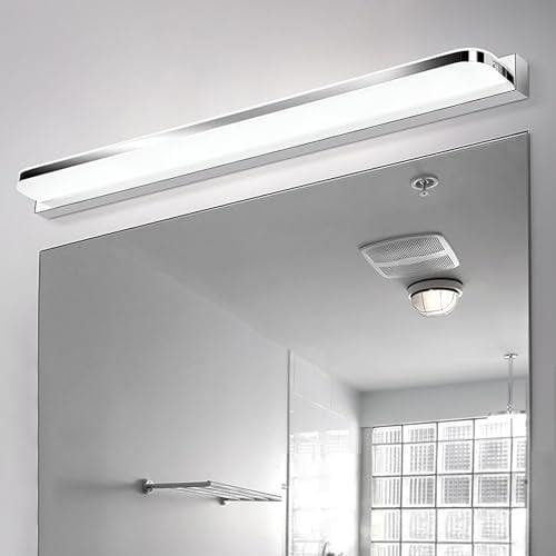 Talwei Spiegelleuchte Badleuchte, Badlampe Wand Edelstahl, Spiegellampe Bad 42cm 9W Für Die, Led Lampe 230V Naturweiß 4000K Wandlampe Badezimmer IP44 Wasserdicht (Neutralweiß)