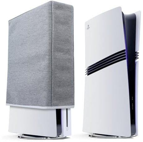 Raryars Copertura antipolvere per PS5 Pro, progettata su misura per Playstation 5 Pro Console Disc Edition & Digital Edition, con cotone spesso, taglio di precisione, porta cavo di facile accesso